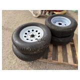 Lot of 4 New Provider ST205/75R15 Trailer Tires