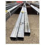 3pc 2"x2ï¿½x23ï¿½9ï¿½ Galv. Square Tubing 11ga