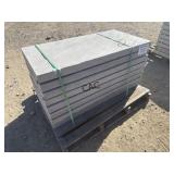 8ct 24'X48' Textured Light Gray Stone