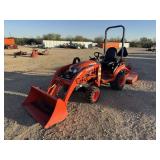 Kubota B2380 4WD HST w/LA344 Loader/5'Shredder