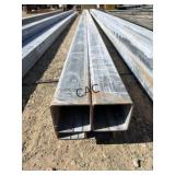 4pc 4'x4'x26' Galvanized Square Tubing