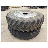 Lot of 2 18.4R42 Tractor Tires/Wheels