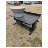 Desk, Ottoman and 4 Chairs