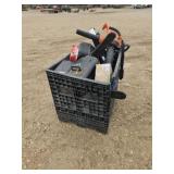 Crate of Lawn Tools (Chainsaws, Blowers)