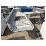 L-Shape Stainless Kitchen Table/Sink