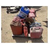 Lot of Assorted Fuel Cans & PVC Fittings