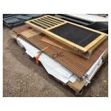 Pallet lot of Assorted Doors & Wall Boarding
