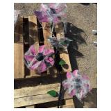 Pink Flower Metal Garden Art