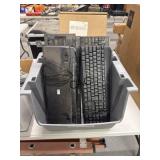 Crate of Assorted Computer Keyboards