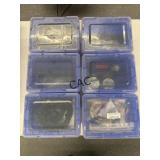 Lot of 6 Akro-mils Containers w/Contents