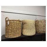 Lot of 3 Wicker Baskets