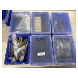 Lot of 6 Akro-Mils Containers w/Contents