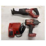 Milwaukee Fuel Sawzall and Impact Wrench