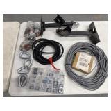 Crate of Assorted Cabling and More