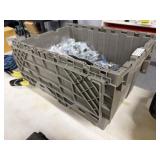 Crate of Assorted Cable Connectors and Electronics