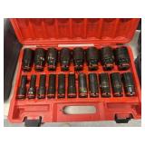 19pc Milwaukee 1/2' Drive Deep Impact Socket Set