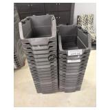 Approximately 37 Husky Stackable Click Bins