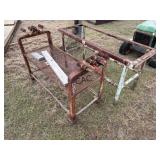 Metal Table Frame & Material Cart
