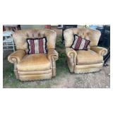 Double Leather Recliners W/Pillows