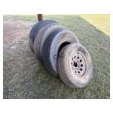 Lot of Assorted Size Spare Tires/Wheels