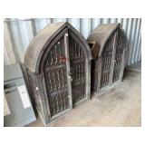 Pair Vintage Display Cases 5ft Tall