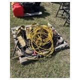 Lot of Assorted Extension Cords & Hoses