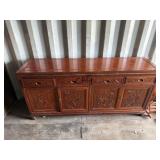 Heavy Carved Server 4 Drawer 4 Door