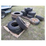 Lot of Assorted Tires & Wheels