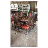 Vintage Table W/8 Chairs and Home Decor