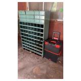 Bolt Bin W/Contents, Small Plastic Tool Box
