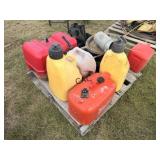 Lot of Fuel Cans & Oil Catch Pans
