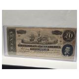 1864 $20 Confederate States of America Banknote