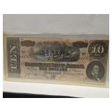 1864 $10 Confederate States of America Banknote