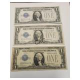 Lot of 5 - 1928 $1Assorted  Silver Certificates