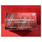 20rds Hornady Superformance 204 Ruger 32gr V-Max