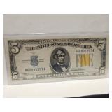 1934A $5 Silver Certificate "North Africa" WWII