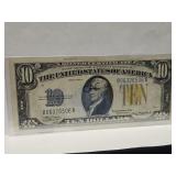 1934A $10 Silver Certificate "North Africa" WWII