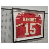 Framed Patrick Mahomes Chiefs Autographed Jersey
