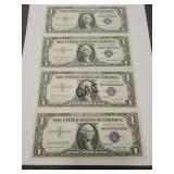 Lot of 7 - 1957 Assorted $1 Silver Certificates