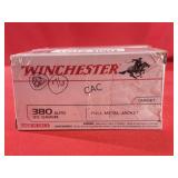 176rds Winchester 380Auto 95gr FMJ