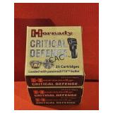 25rds Hornady Critical Defense 380Auto 90gr FTX