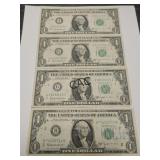 Lot of 15 - 1963B $1 Federal Reserve Notes