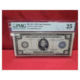 1914 $20 FRN San Francisco Fr#1011a White/Mellon