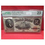 1917 $2 Legal Tender Fr#59m Mule Elliott/White