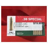 50rds Sellier & Bellot 38Spcl 158gr