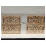 Lot of 4 Confederate States Loan Coupons (Late 180