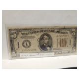 1934A $5 Hawaii Emergency Banknote