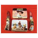 Lot of 2 NEW John Wayne Collectible Knives in Tins