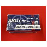 50rds Fiocchi 380Auto 95gr FMJ