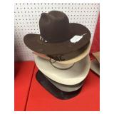 Lot of 5 Stetson Felt Cowboy Hats 7 1/4